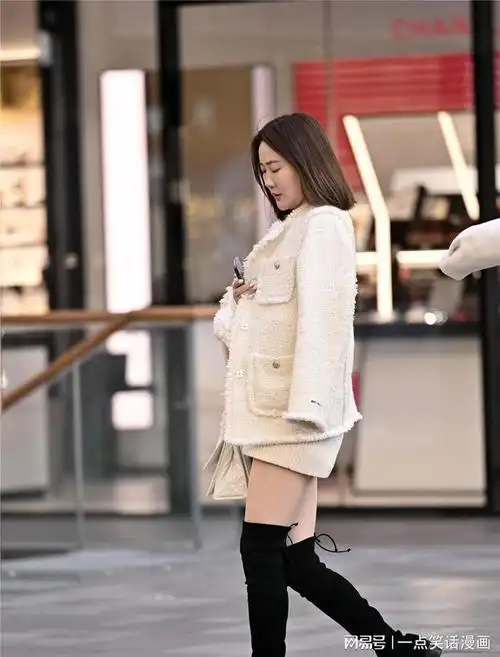 保暖时尚的搭配, 也比较显身材的穿搭|牛仔|粗跟|过膝长靴|身材比例