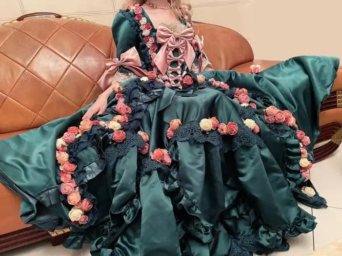 漫手作】欧洲洛可可时期裙子 宫廷复古裙 sackback dress vintage裙子