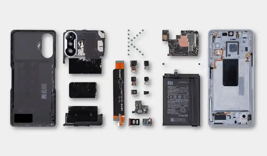 redmi k40 游戏增强版拆解:六方氮化硼散热_手机