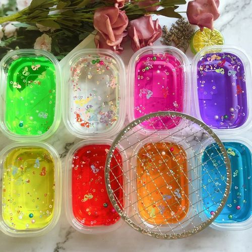 网红起泡胶大盒史莱姆水晶泥帐篷泥彩泥解压泥儿童玩具 8盒()
