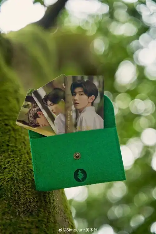 让自然力量可循环7515王源同款绿色应「源」护肤包,卡包,勋章,每