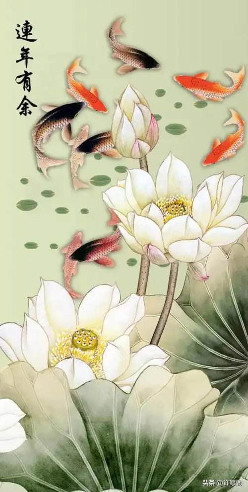 九鱼运福,年年有余,精美手机壁纸