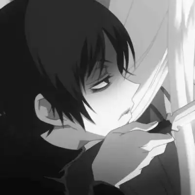 高清好看的动漫高冷男头像黑白图片_男生动漫头像_头像屋