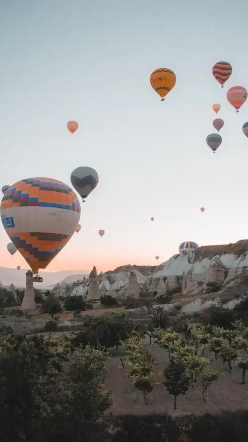 浪漫唯美的热气球风光