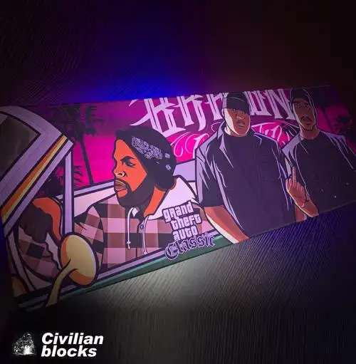 西海岸情怀老车卡诺hiphop嘻哈说唱匪帮硬核鼠标垫鼠标垫