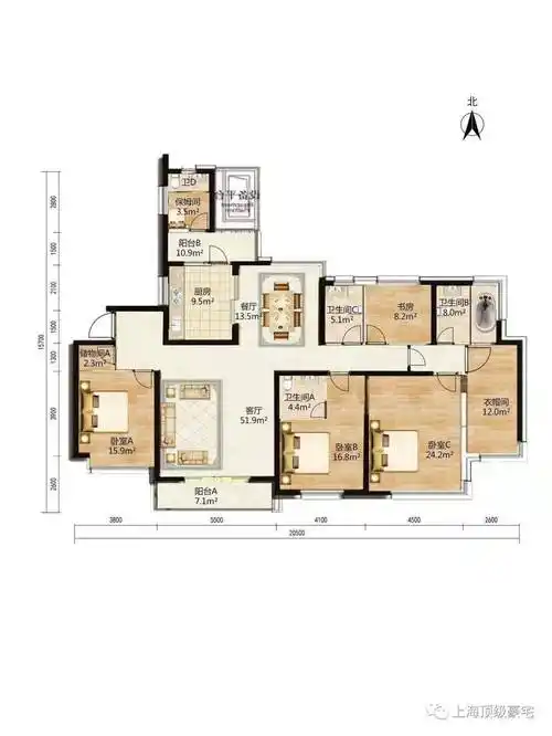 仁恒公园世纪面积245275平4房丨总价43505200万丨小区中心位置看房请