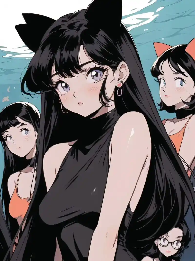 旧漫头像|复古甜酷小姐姐和小金鱼 手机壁纸9:16哦