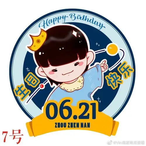 大家来看看周震南生日应援头像 私心觉得2号最好看