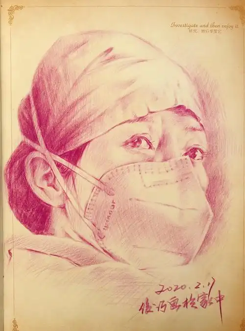 素描《白衣天使》