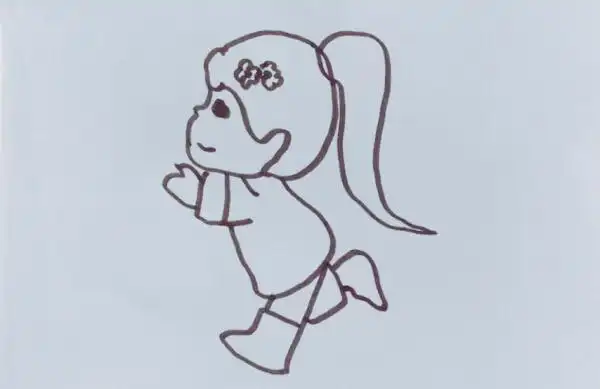小女孩简笔画彩色 小女孩怎么画简单-人物简笔画-欣欣简笔画