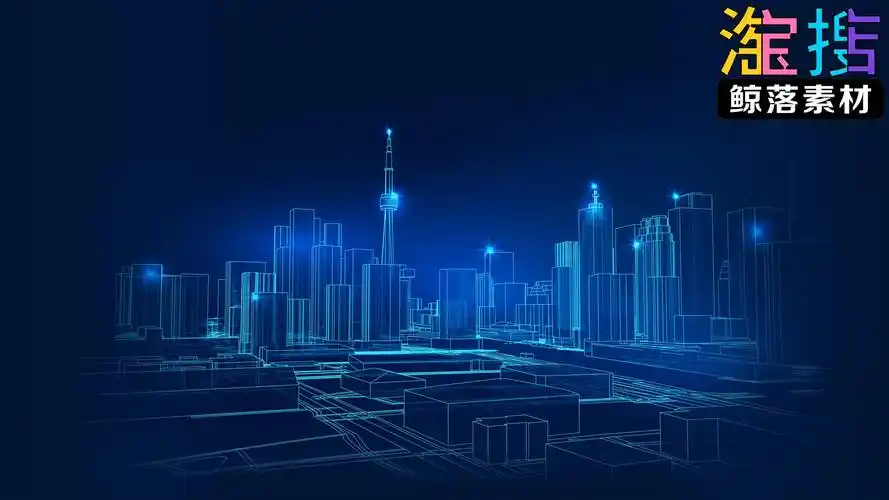 科技感线框卡车动车卫星工程车地球ai素材