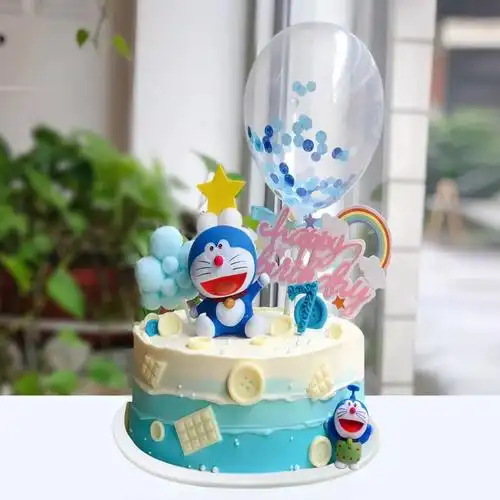 生日蛋糕模型仿真2021新款网红猫卡通儿童创意定制假样品摆设道具