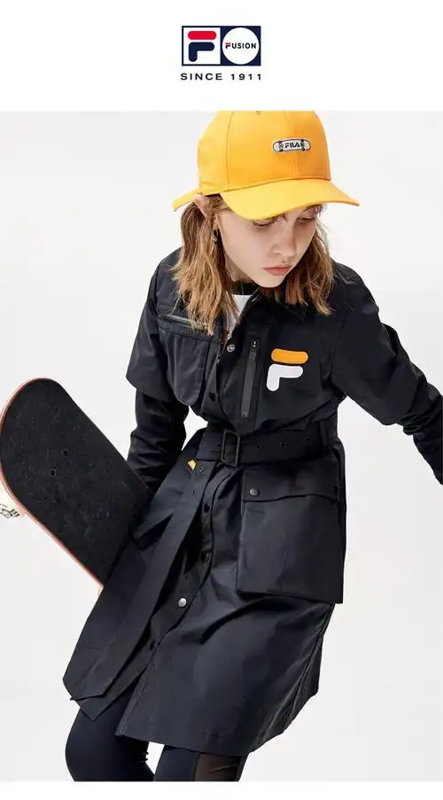 filafusion斐乐女装运动连衣裙女子梭织连衣裙2021新款ins潮工装风