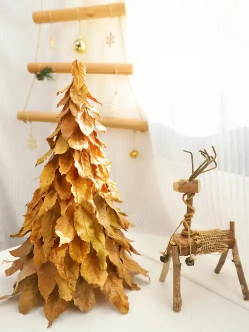 把落叶带回家吧做个树叶圣诞树