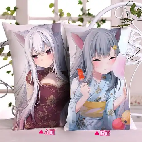 猫羽雫周边甘城老师猫娘宅男动漫二次元定制睡觉宿舍枕头半身靠枕 7