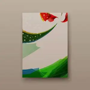 传单封面介绍抽象几何背景布局在a4集技术小册子传单设计模板矢量阴影