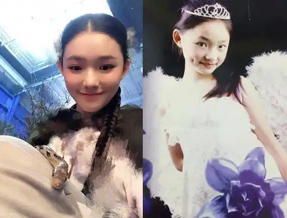 林允童年艺术照长这样!圆圆大眼 超深酒窝超美