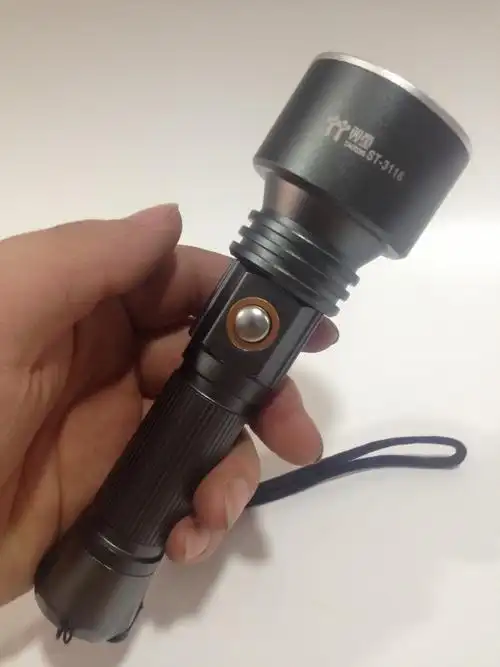 双童正品st-3116家用户外5w手电筒 led 直充电 强光手电筒远射王