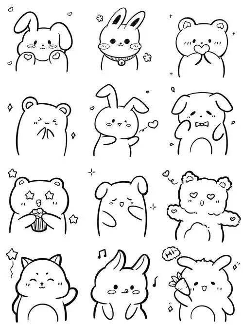 简笔画可爱表情