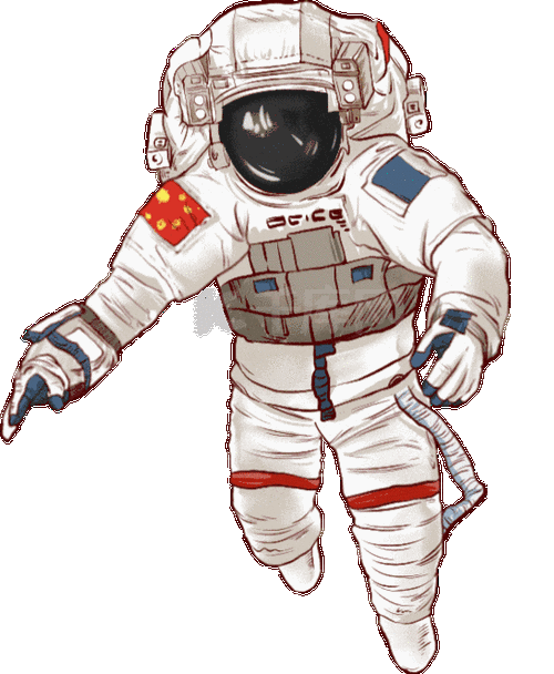 中国航天日宇航员航天员太空行走活动宇航服动图gif