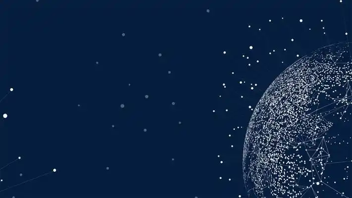 4张具有科技感的蓝色点线星球ppt背景图片 - 第一ppt