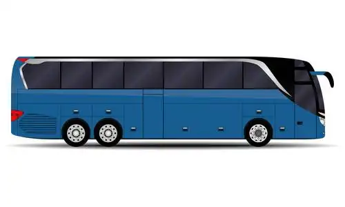 现实的巴士.侧面视图照片