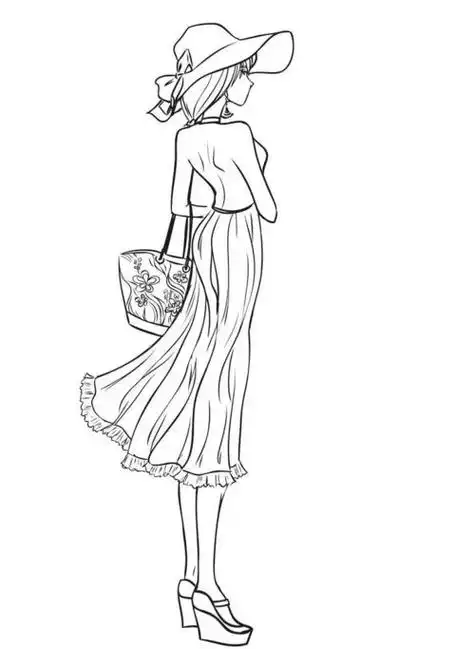 简笔画人物女孩全身卡通人物简笔画女孩美少女的图片格格优惠券十大