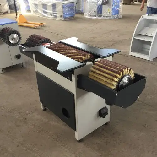 抛光机-台式木工机械设备电动卧式三辊手动抛光机板式家具抛光机