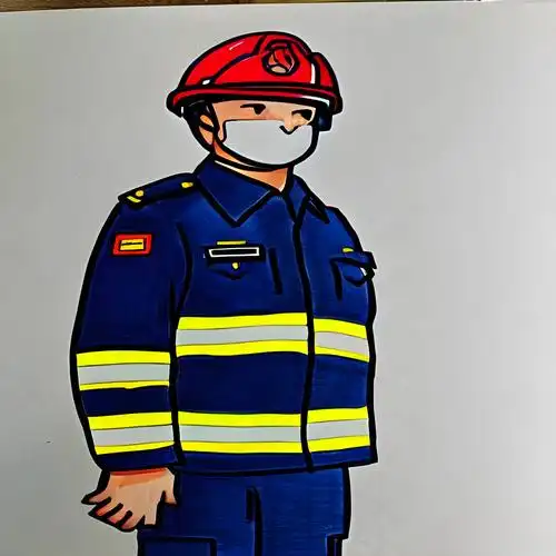 消防员叔叔简笔画