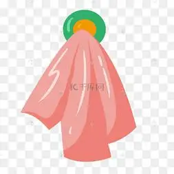 卡通粉色运动毛巾插画