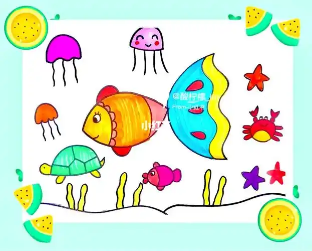 小鱼儿童画简笔画