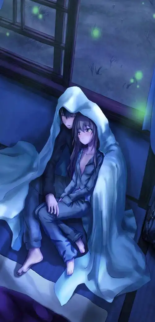 唯美动漫手机壁纸高清情侣cp组合专用手机屏保图片3