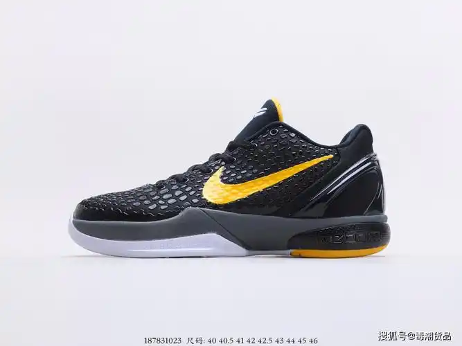 耐克nike kobe 6 黑曼巴专业实战篮球鞋!