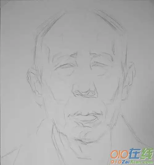 人头像的素描画法步骤图