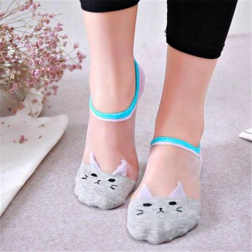 薄款袜底透明水晶袜夏天热销不掉跟玻璃丝女士船袜女短袜浅口夏季