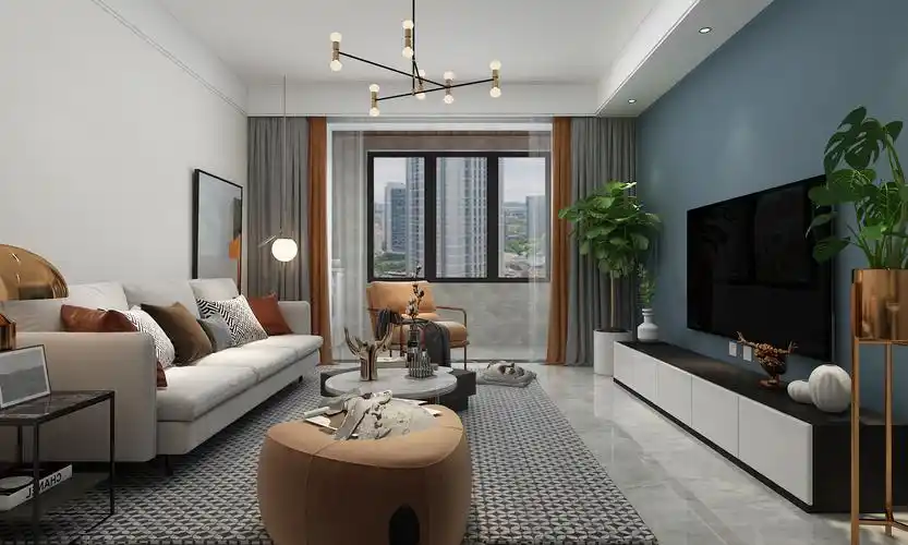 中海国际社区120平三室两厅现代风格装修效果