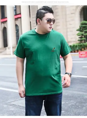 码胖人纯棉半袖上衣加肥加大t桖小衫夏 2021黑 m 110-120斤左右【图片