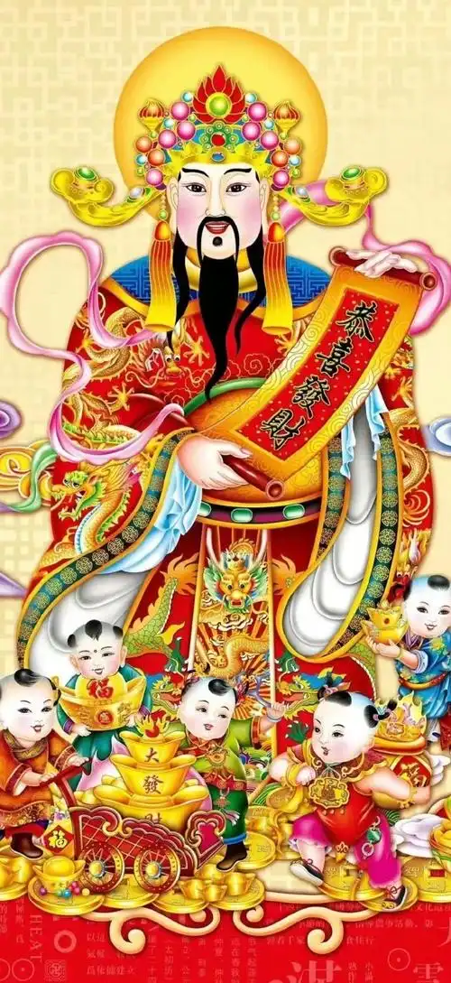 分享一组好运招财 财神爷壁纸    财神爷会眼熟我的05#财神壁纸