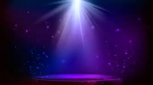 舞台现场灯光.神奇的光.蓝色和紫色的矢量背景照片