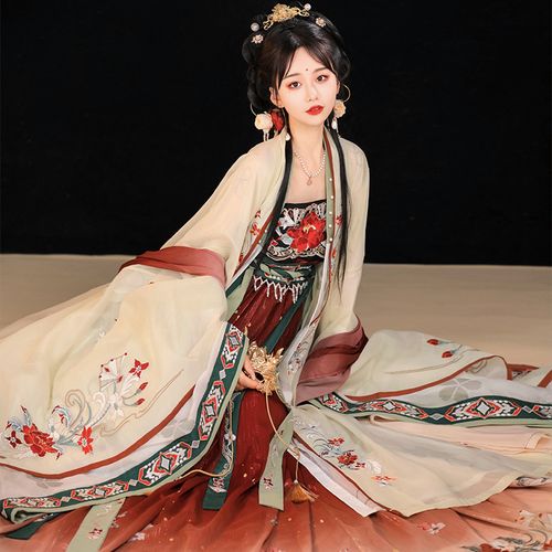 柯子裙暮挽璃原创唐制汉服女诃子裙复原秋古风仙气中国风古装全套