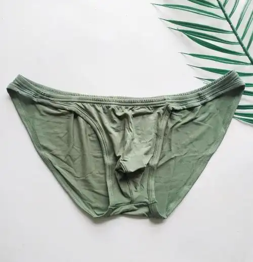 沙骅男士时尚无痕莫代尔柔软弹力性感低腰单层男三角内裤