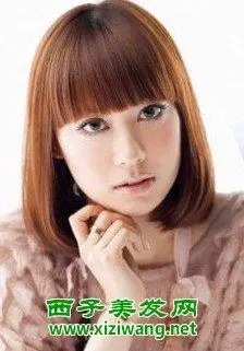 巧克力栗子色女生头发设计图片