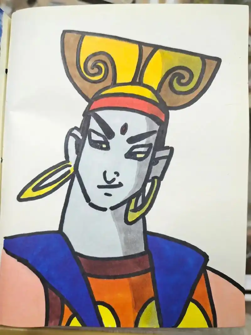 手绘 #简笔画 #画画 #哪吒传奇#杨戬 - 抖音