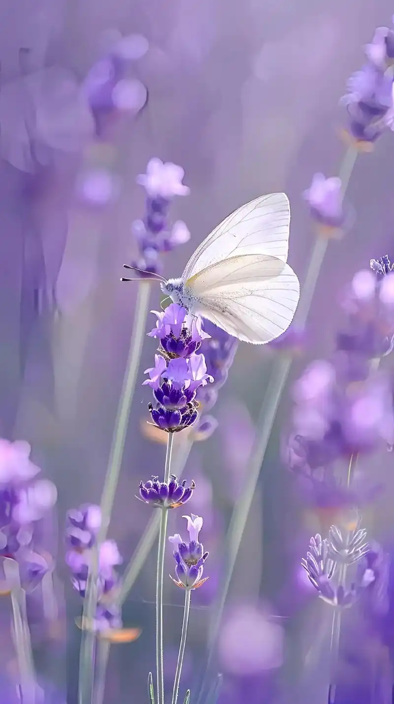 紫色花,簇簇开,如画