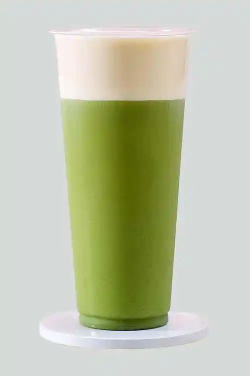 简约x绿茶奶盖摄影图