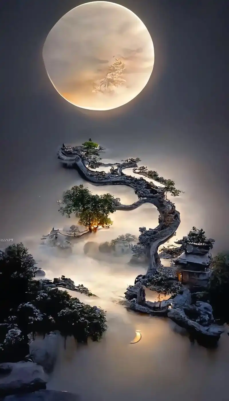 古风壁纸真的太有意境了#ai绘画 #国风古韵 #人间仙境美如 - 抖音