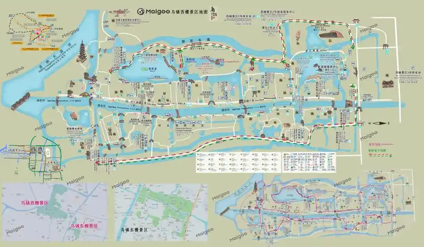乌镇景点地图买购网原创图片,未经许可不能转载,版权声明反馈【点击可