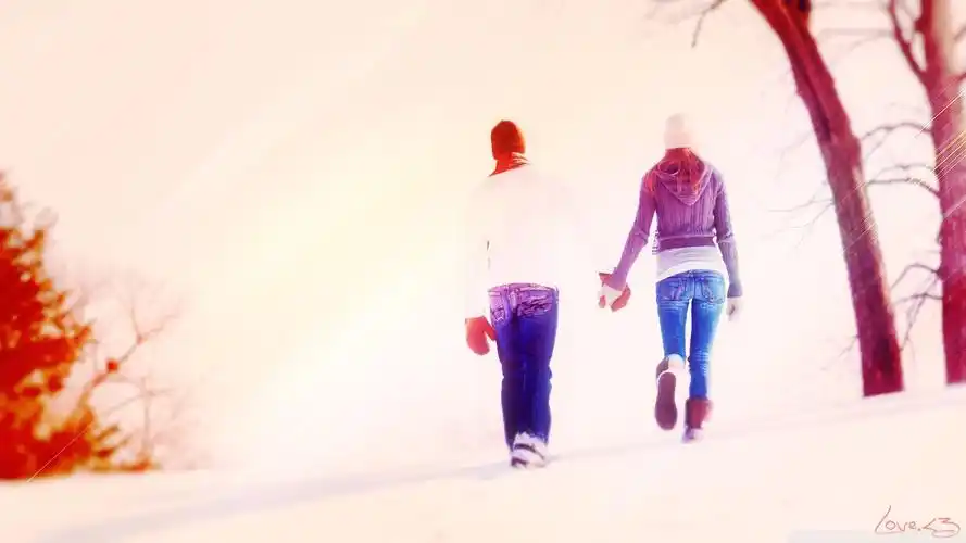 唯美情侣浪漫牵手壁纸图片