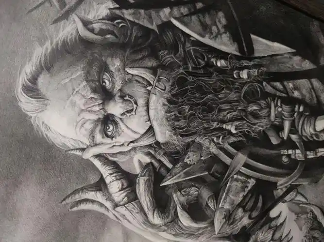 素描魔兽世界电影海报