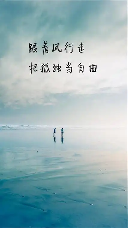 八个句子,跟着风行走,把孤独当自由